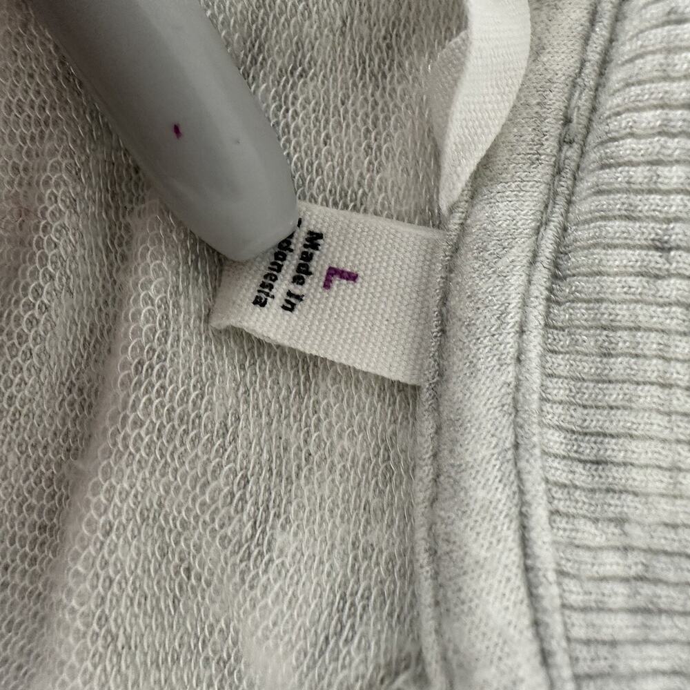 Athleta Dress Womens Large Gray Striped Criss Cross Sweatshirt Lagenlook Casual - Picture 7 of 15